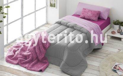 Ágytakaró pléd készlet rózsaszín enteriőrben